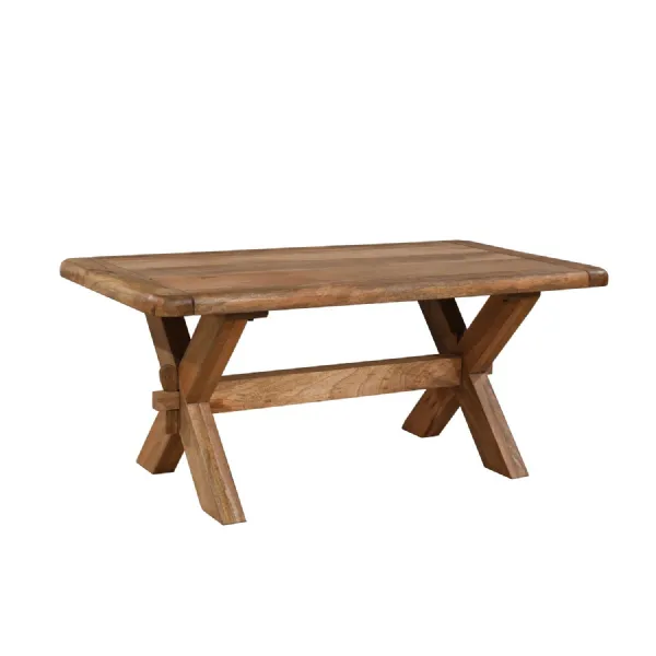 Rustic Smoked Mango Wood Rectangular Coffee Table
