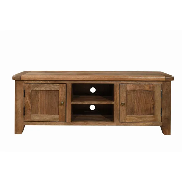 Traditional Smoked Mango Wood Large TV Unit