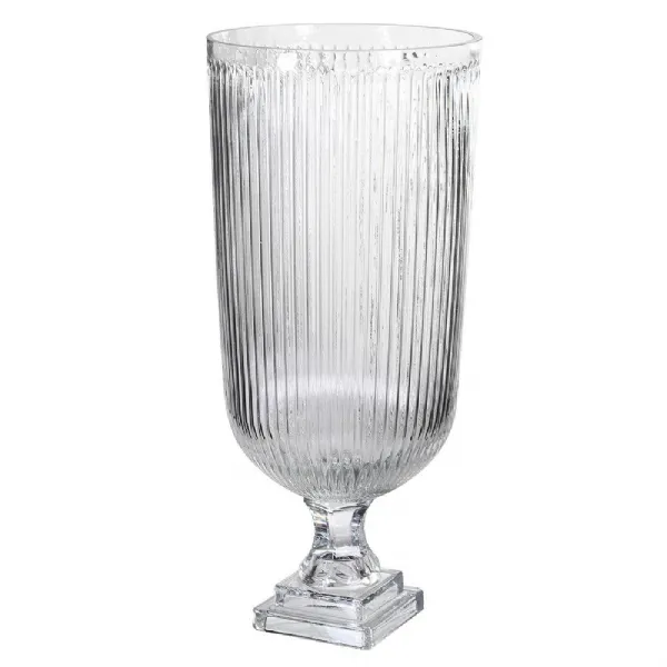 Ribbed Glass Vase