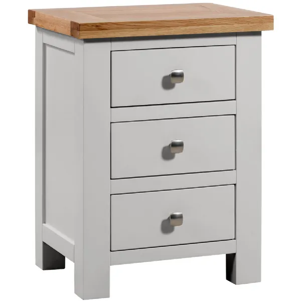 3 Drawer Bedside (DPT001 MOON GREY)