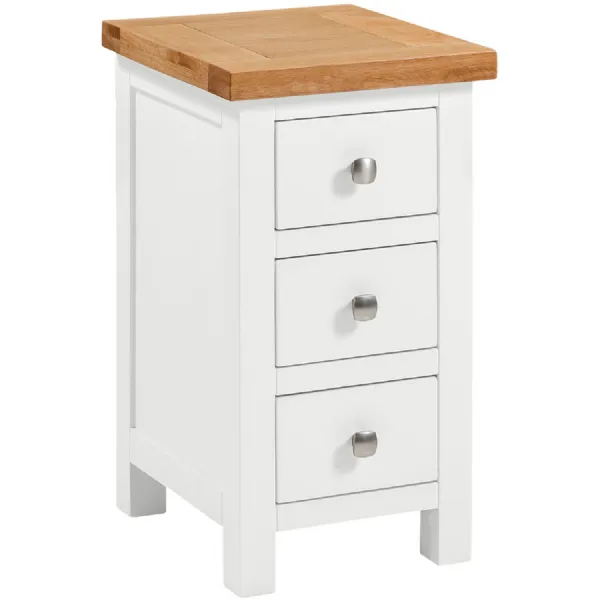 Compact 3 Drawer Bedside (DPT009 WHITE)