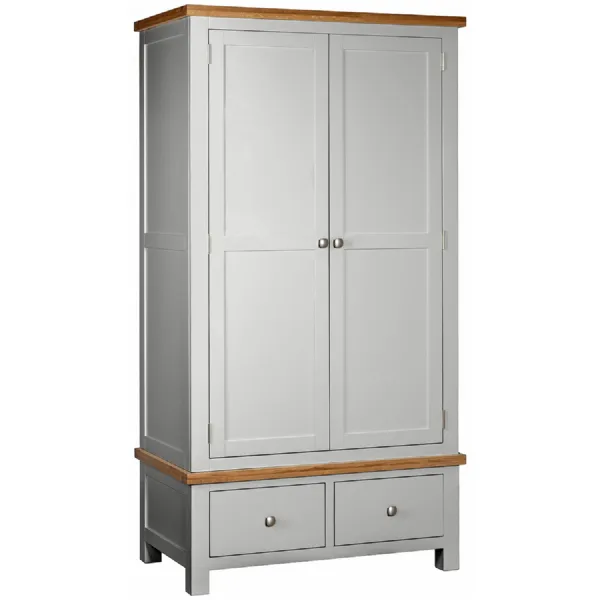Double Robe With 2 Drawers (DPT032 MOON GREY (NS))