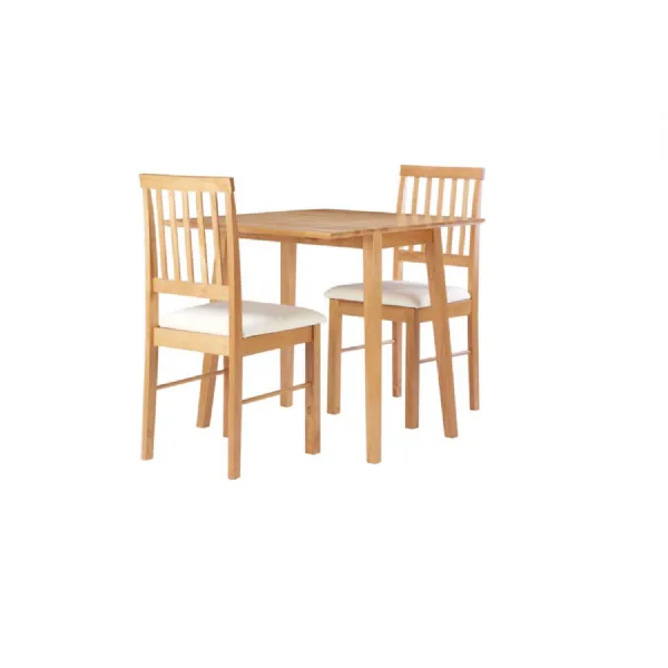 Drop Leaf Dining Set Oak Colour Finish