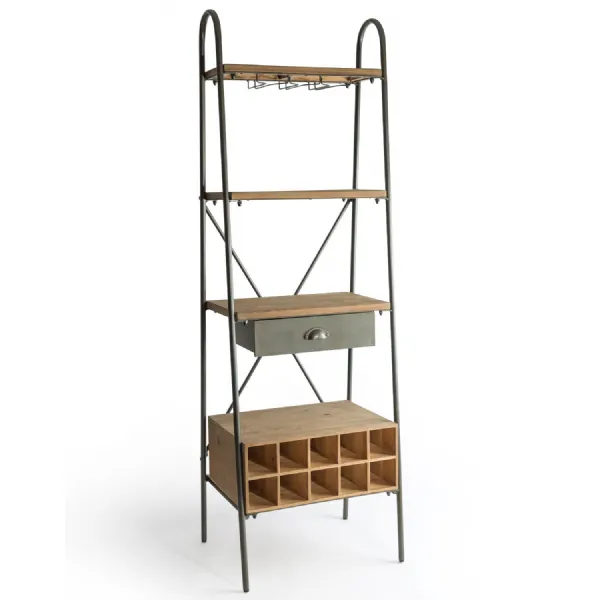 Arndale Metal And Wood Bar Shelving Unit