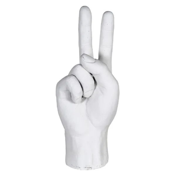 White Resin Hand Ornament