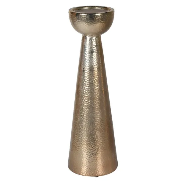 Large Gold Pyramid Candle Holder