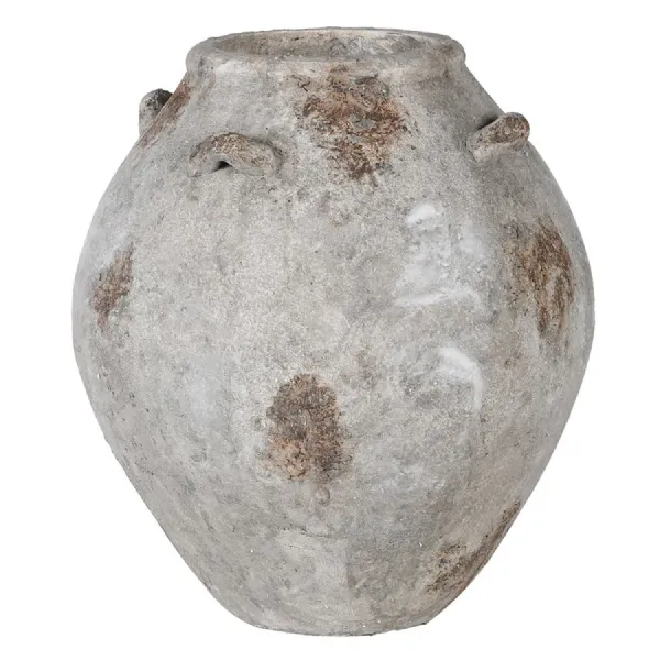 Grey Distressed Cement Vase