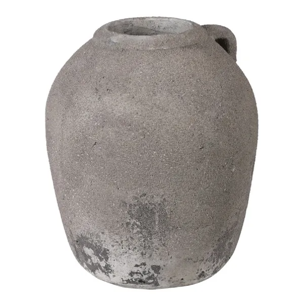 Earthenware Grey Distressed Vase