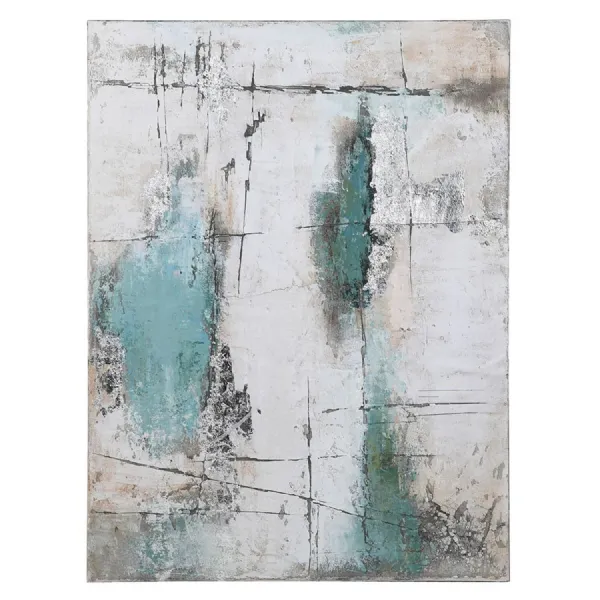 Teal Abstract Painting