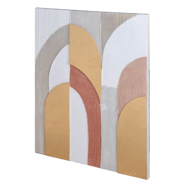 Pink and Gold Textural Arches Oil Painting