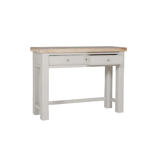 Taupe Wooden 2 Drawer Dressing Table Desk Oak Top