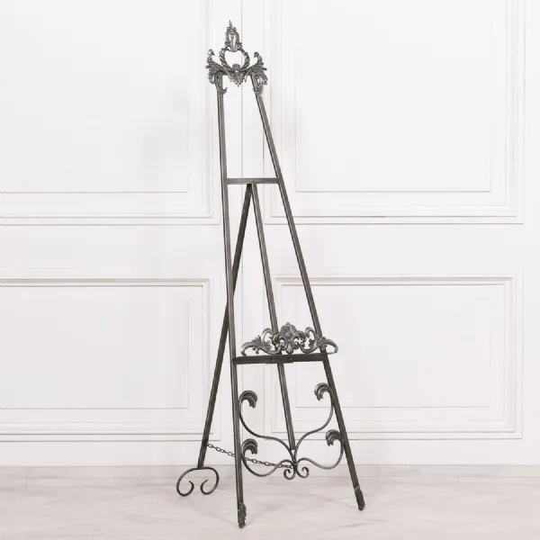 Antiqued Silver Metal Easel