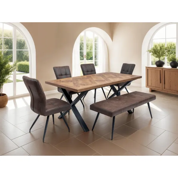 EDEN 1.8m DINING TABLE MEDIUM ELM VENEER