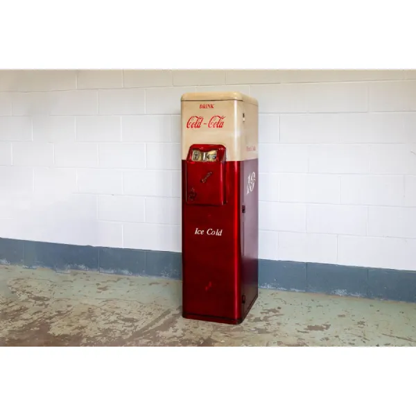 Red Wrought Iron Small Vending Machine Style Drinks Cabinet