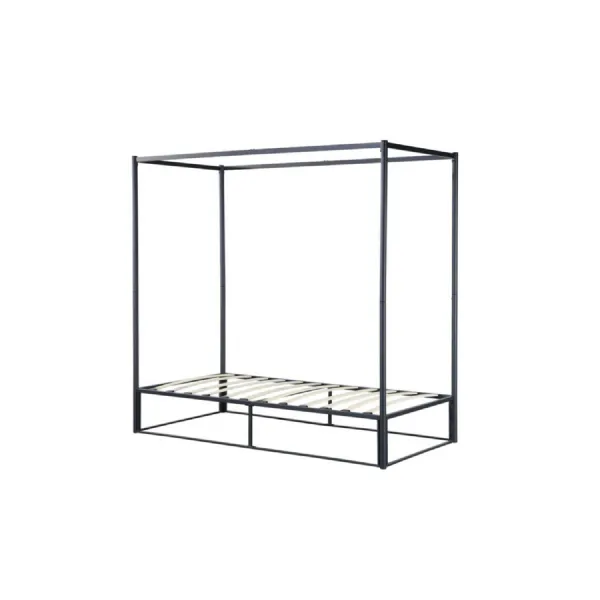 90cm Farringdon Metal 4 Poster Bed Black