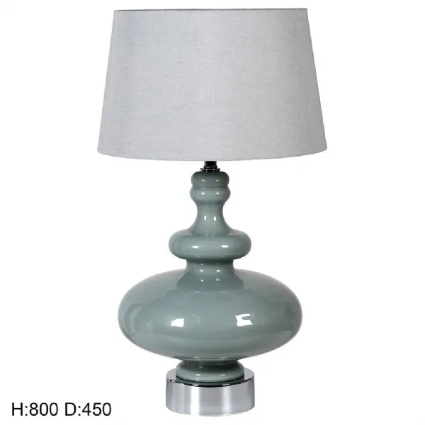 Bubble Glass Lamp With Shade