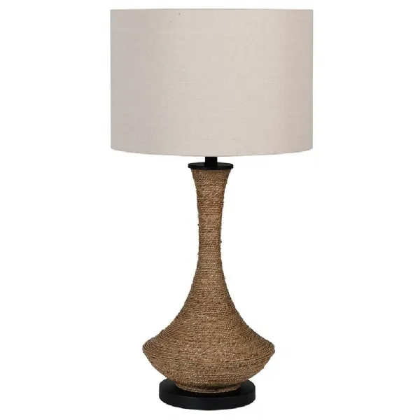 Natural Rope T. Lamp With Shade