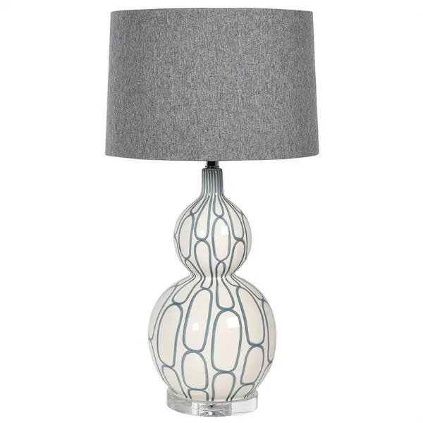 White Grey Ceramic Lamp