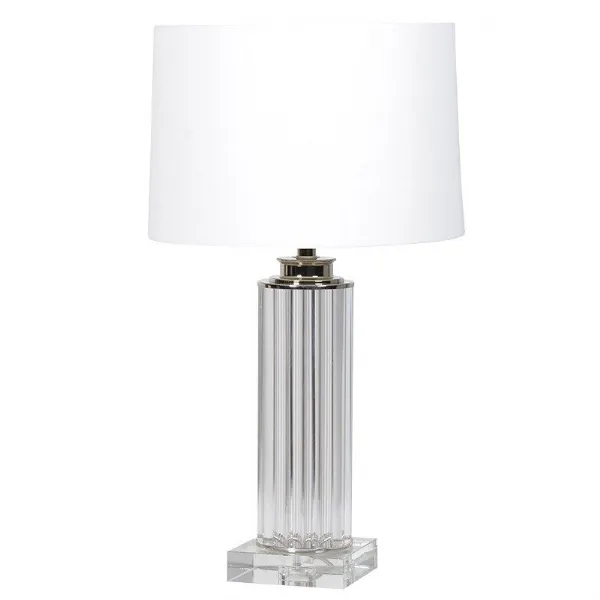 Acrylic Pillar Lamp With White Shade
