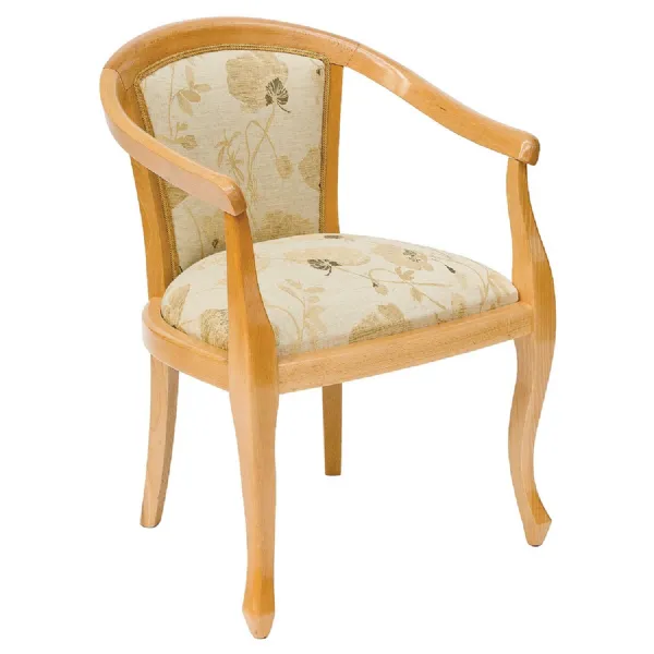 Custom Fabric Tub Style Arm Chair Wooden Frame Bespoke