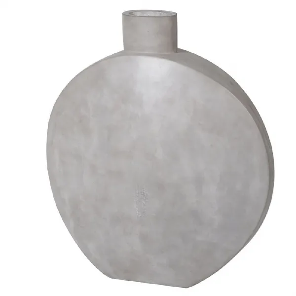 Extra Large Grey Round Concrete Vase