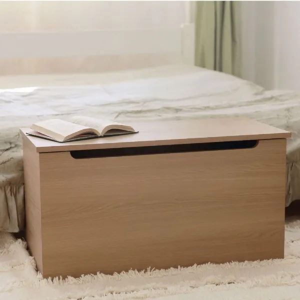 Smoked Oak Storage Blanket Box Soft Close Lid