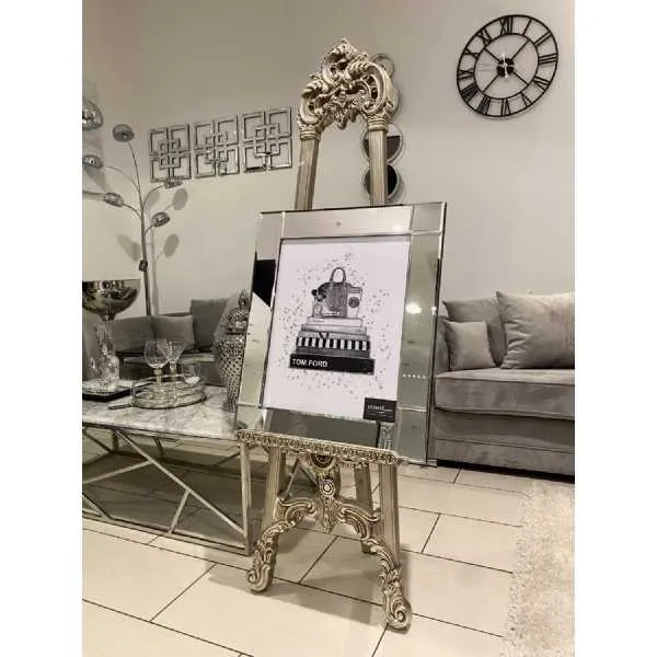 Grey Tom Ford Book Stack Wall Art Mirror Frame