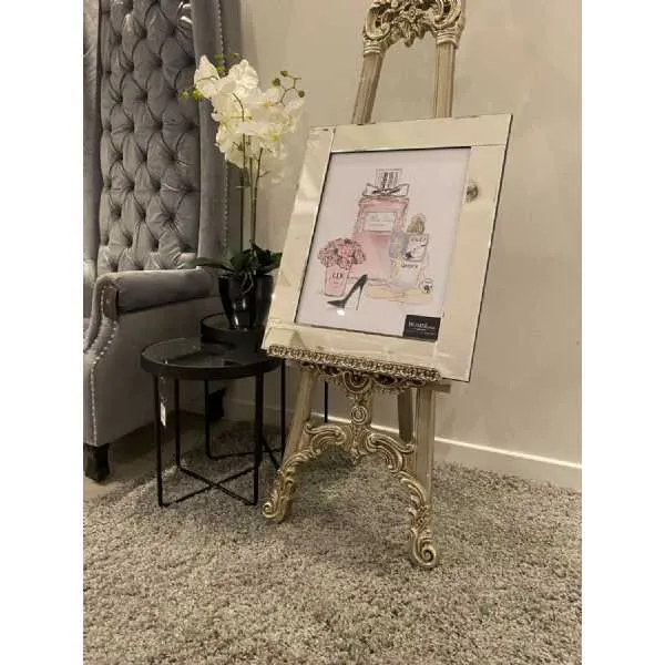 Dior Pink Perfume Bottle Wall Art Mirror Frame