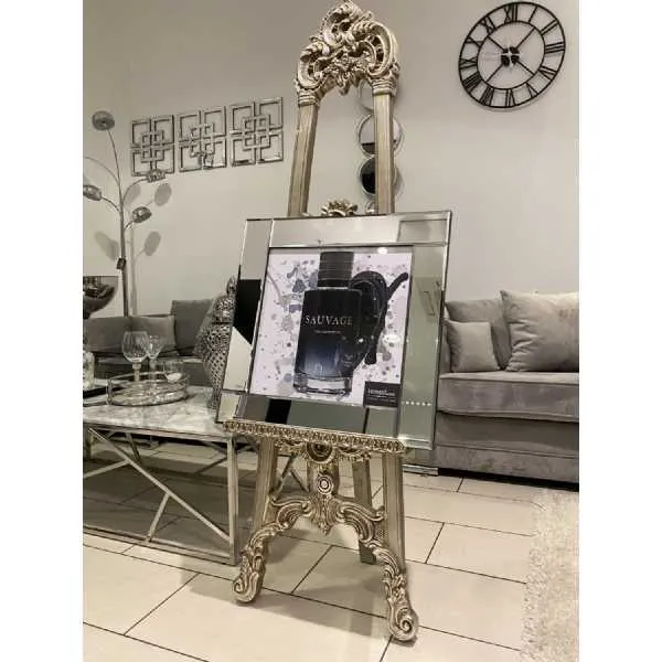 Sauvage Black Panther Perfume Wall Art Mirror Frame