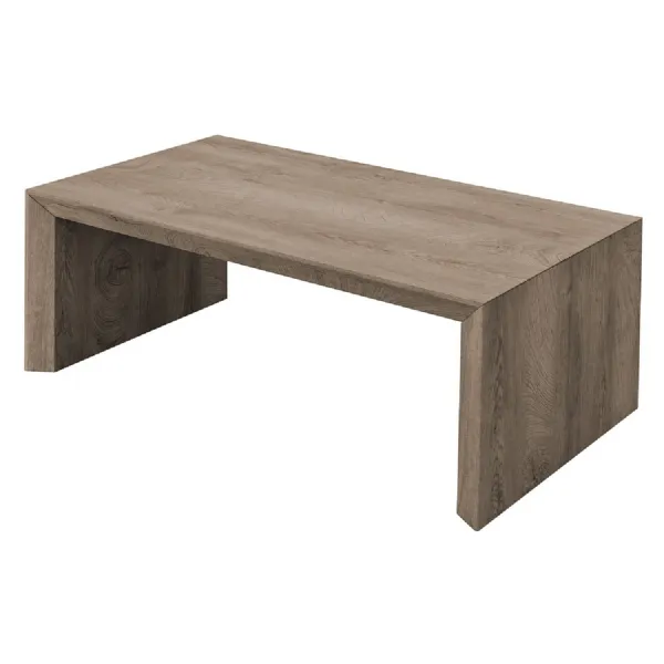 Oak Wood Effect Rectangular Low Coffee Table