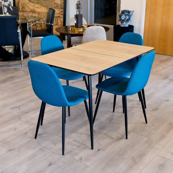 Natural Wood Top 120 to 160cm Large Extending Dining Table