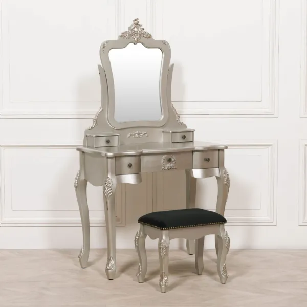 French Antique Silver Dressing Table