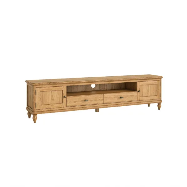 Oak 2 Door 2 Drawer Extra Large TV Media Entertainment Unit