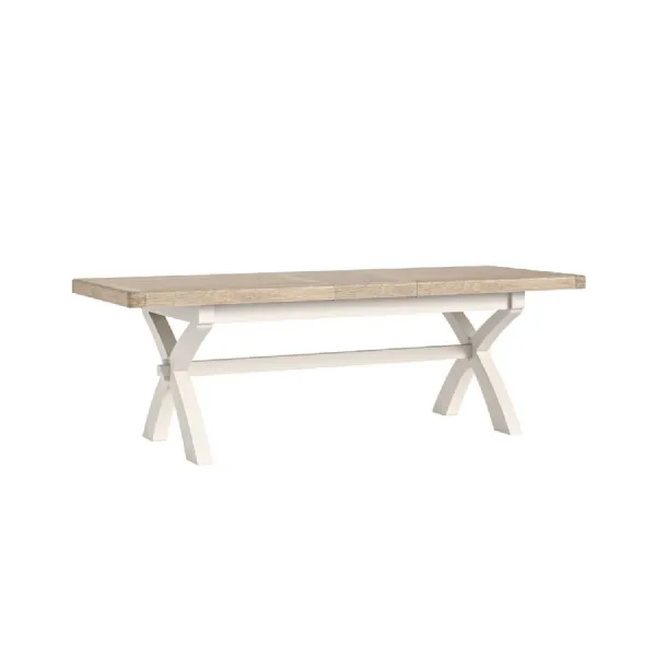 Coconut Milk Oak Large Extending Dining Table 200 to 245cm