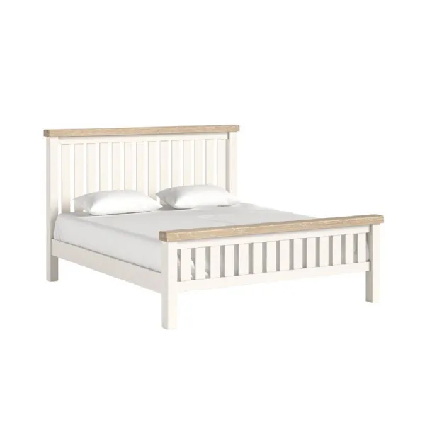 Coconut Milk Wood 6ft Super King Slatted Bed Natural Top