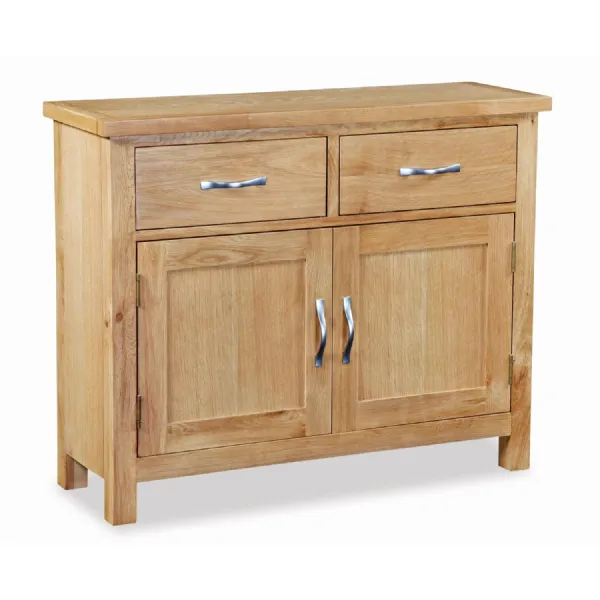 Natural Wood 2 Door 2 Drawer Small Sideboard