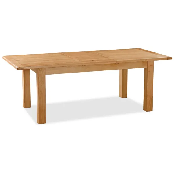 Waxed Oak Large Extending Dining Table 180 to 230cm