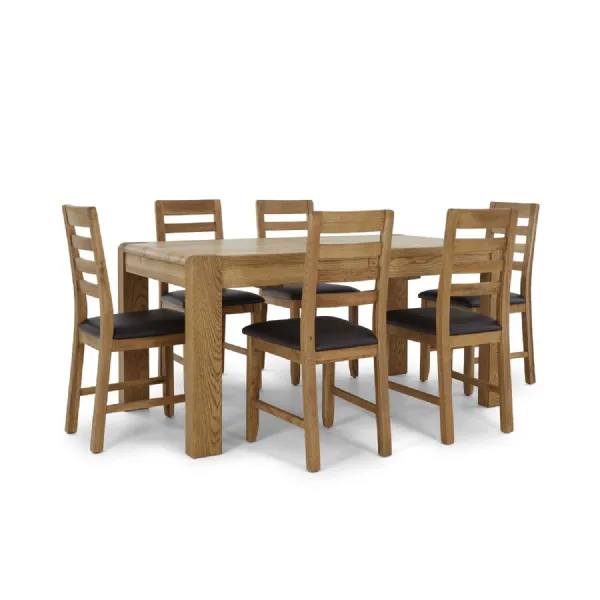 Oak Extending Large Dining Table 160 to 210cm