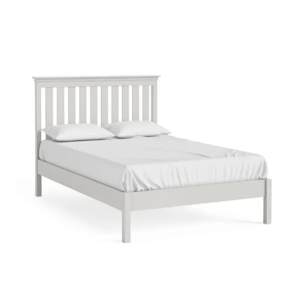 Cotton Wood 4ft6in Double Low Foot Bed Slatted Headboard