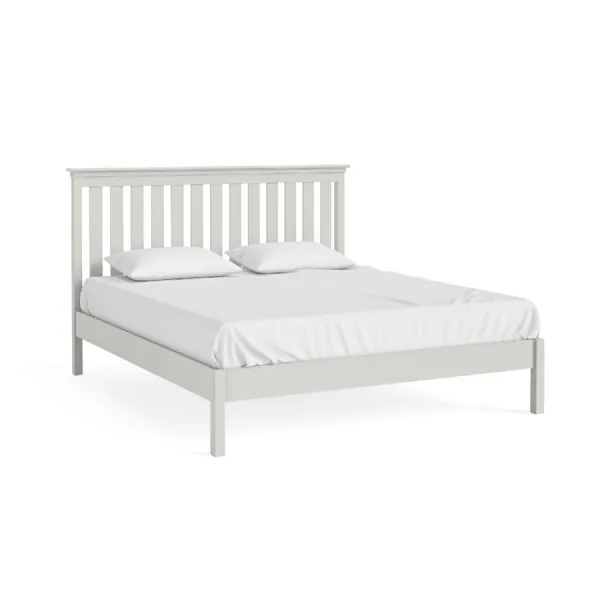 Cotton Wood Super King Size Low Foot Bed Slatted Headboard