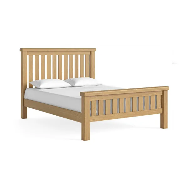 Natural Oak 6ft Super King Slatted Bed Frame