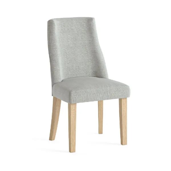 Upholstered Dining Chair Beige Light Leg