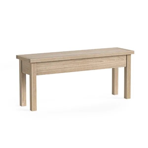 White Wash Oak Hallway Storage Bench