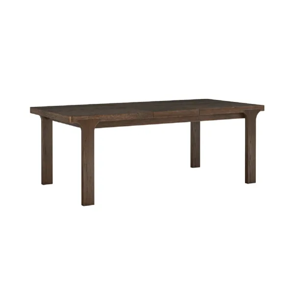 Dark Grained Oak Large Extending Dining Table 165 to 215cm