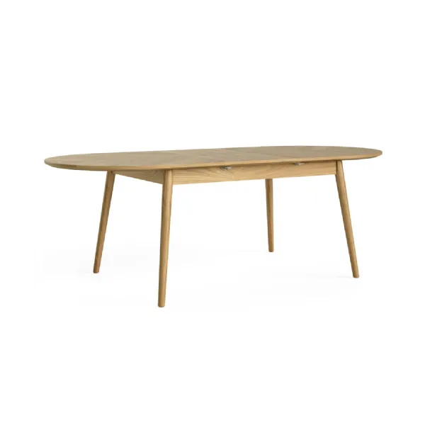 Natural Wood Large Extendable Oval Dining Table 180 to 230cm