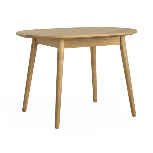 Oak 115cm Small Oval Dining Table