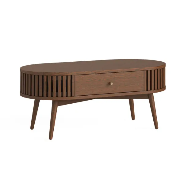 OVAL COFFEE TABLE BROWN