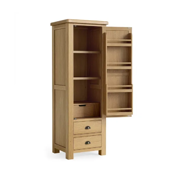 Country Chic Oak 1 Door 3 Drawer Single Ladder Unit