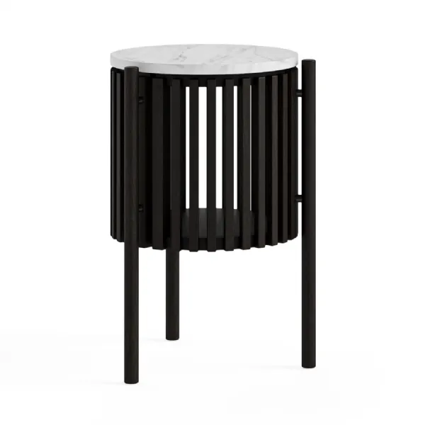 STORY SIDE TABLE WITH DOOR BLACK