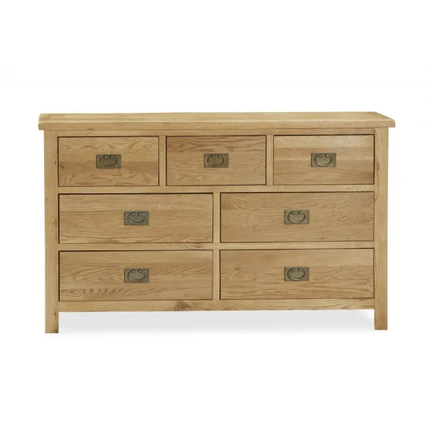 Waxed Oak 3 Over 4 Chest of Drawers